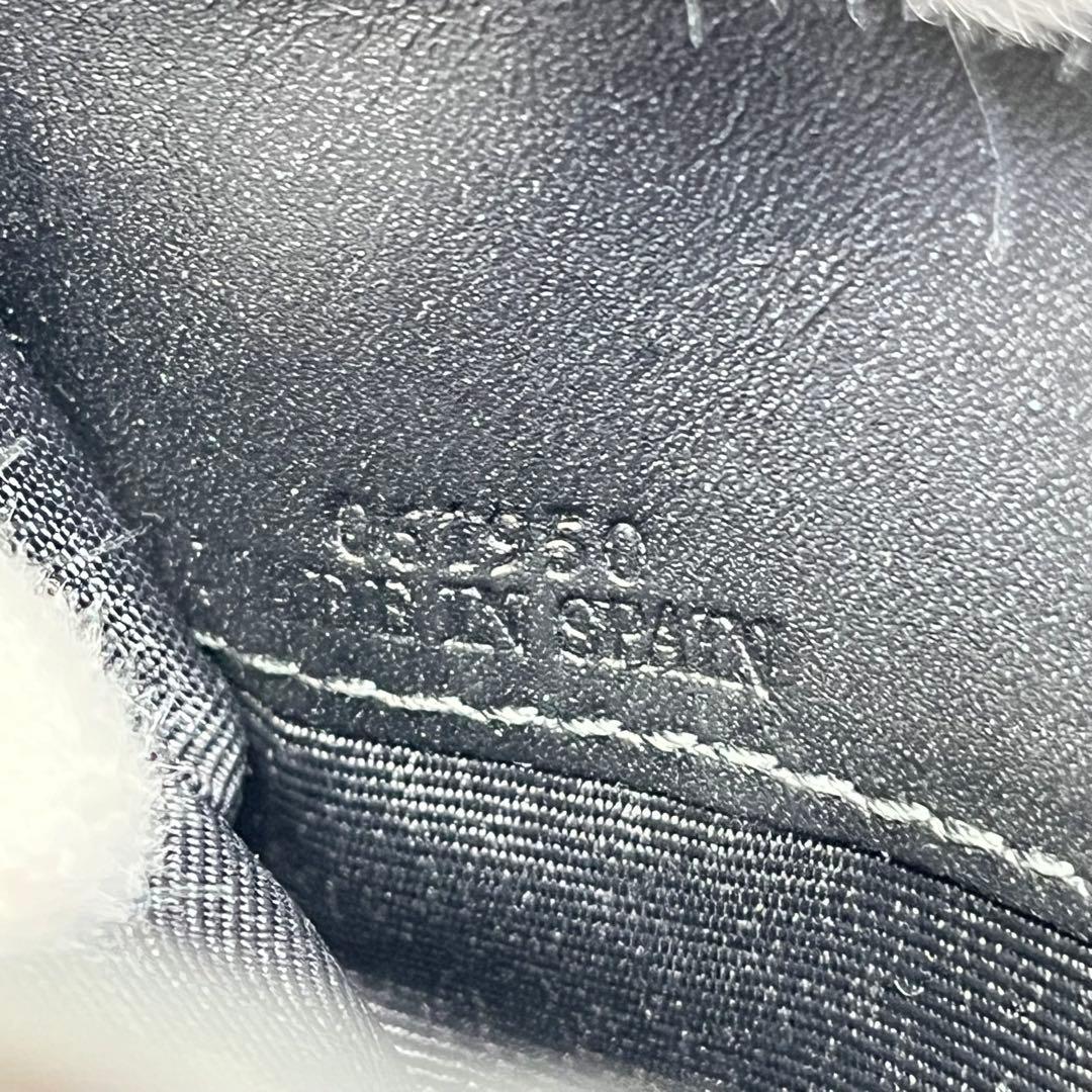 LOEWE 長財布 フラップウォレット アナグラム デカロゴ ネイビー レザー