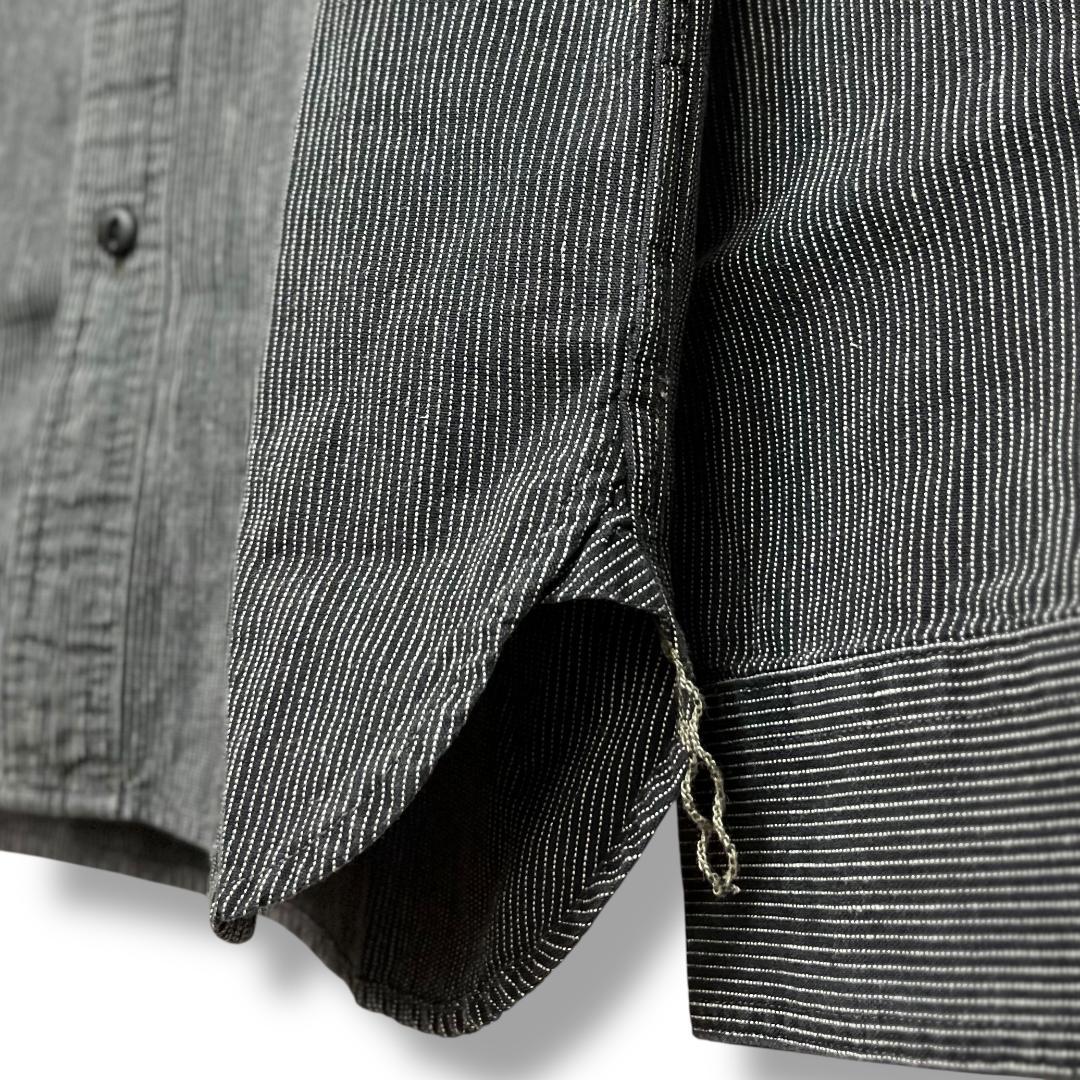 RRL Black Pinstriped Work Shirt ストライプシャツ