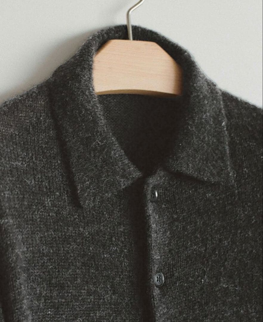 【LIDNM】25aw Alpaca Knit Shirt Cardigan
