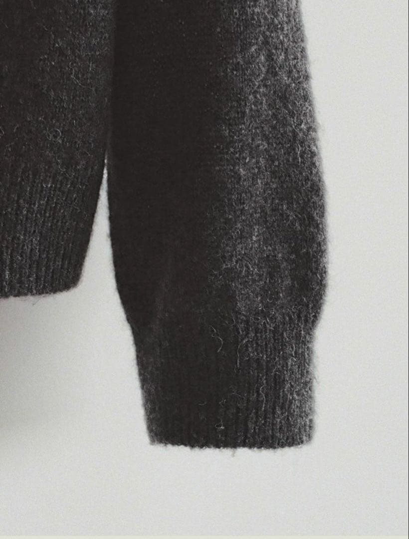 【LIDNM】25aw Alpaca Knit Shirt Cardigan