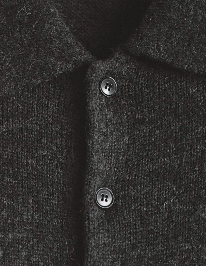 【LIDNM】25aw Alpaca Knit Shirt Cardigan