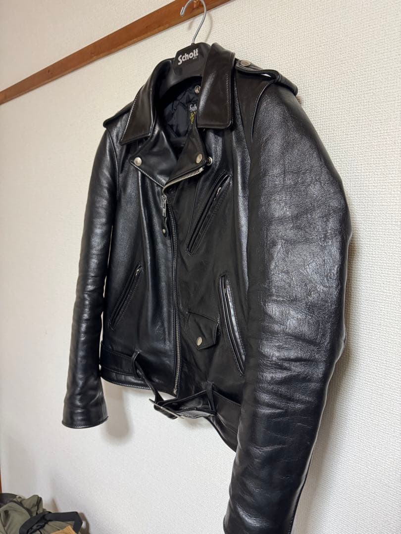 schott 613uht ダブルライダースジャケット