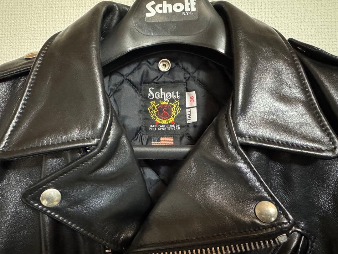 schott 613uht ダブルライダースジャケット