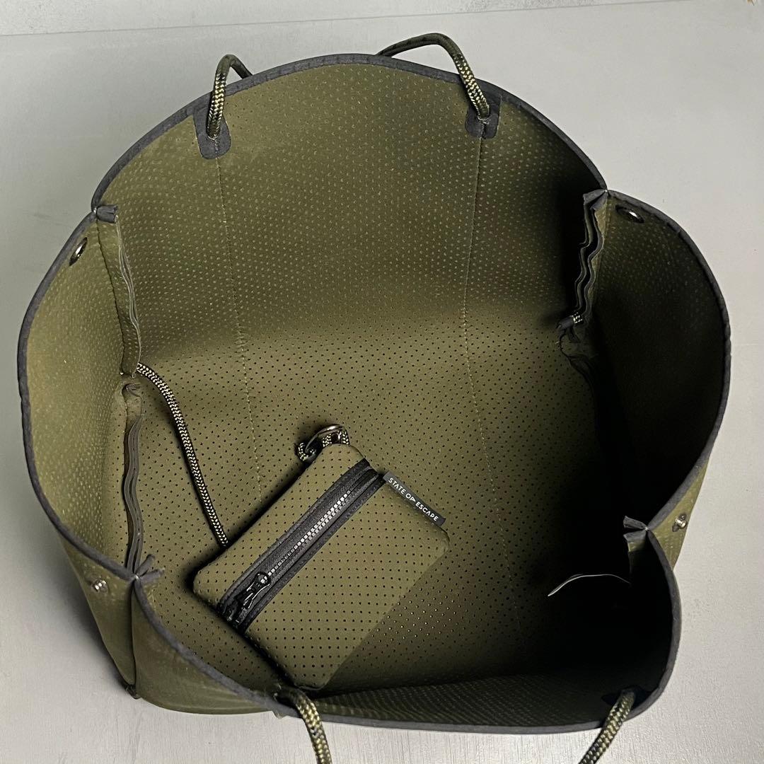 STATE OF ESCAPE トートバッグ　マザーズバッグ　大きい　グリーン