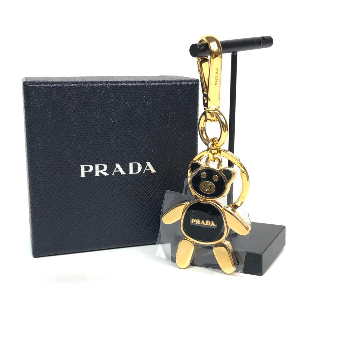 【未使用保管品】10F029 プラダ PRADA ベア キーホルダー ゴールド
