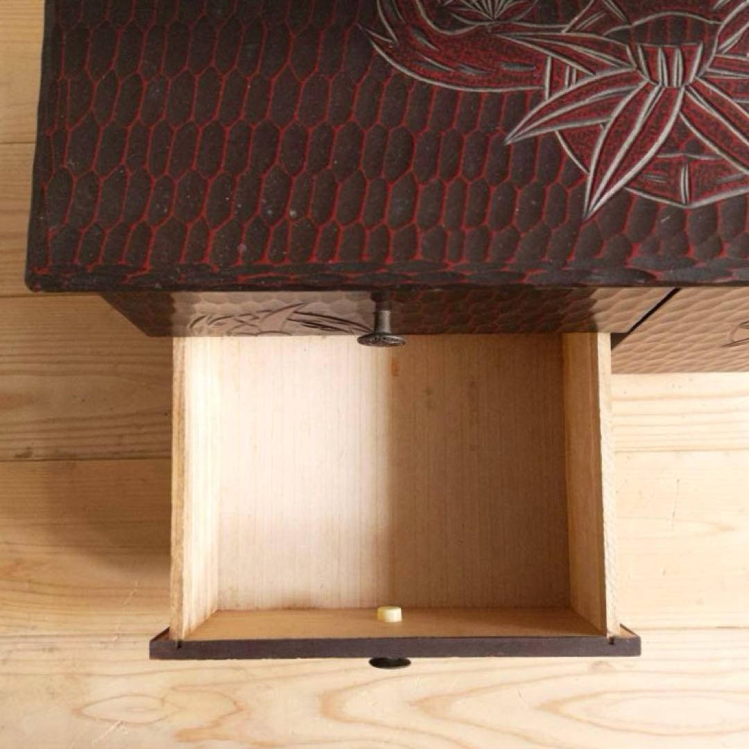 鏡台　ミラー　無垢材　彫刻　古道具　古家具　和家具　ビンテージ　アンティーク