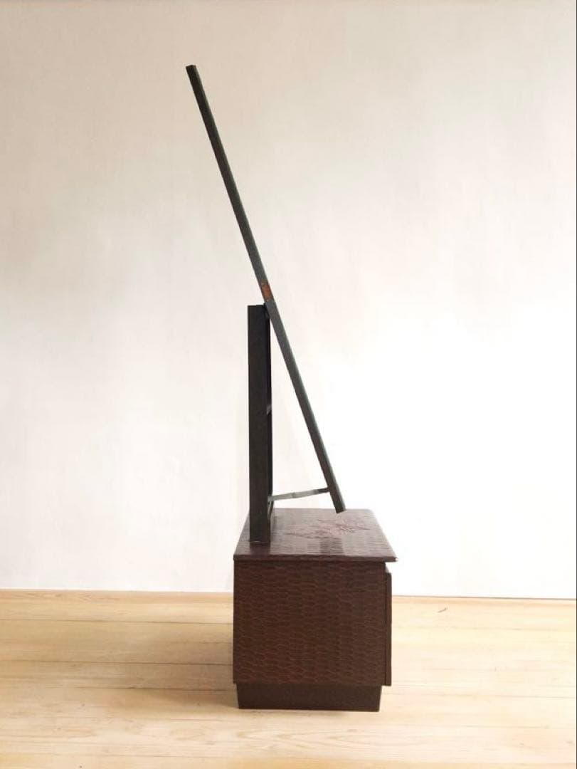 鏡台　ミラー　無垢材　彫刻　古道具　古家具　和家具　ビンテージ　アンティーク