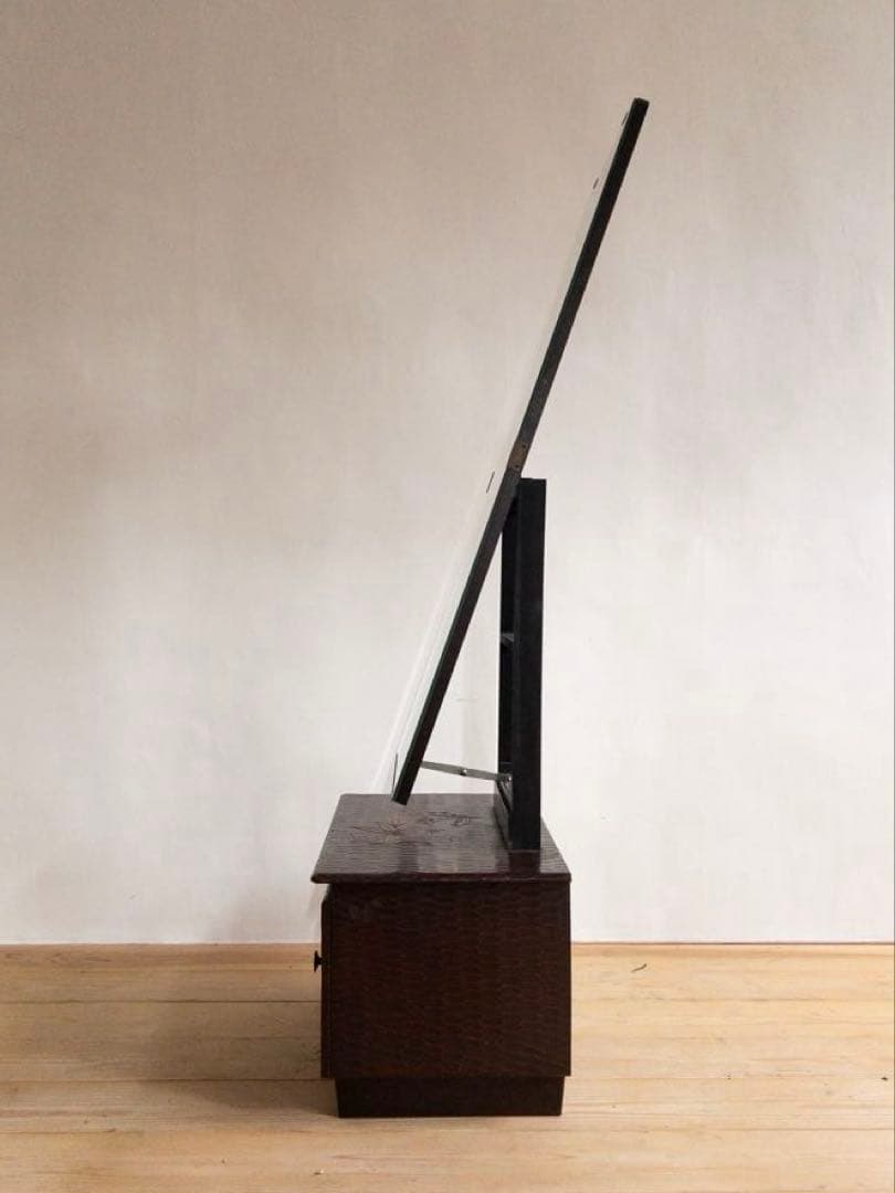 鏡台　ミラー　無垢材　彫刻　古道具　古家具　和家具　ビンテージ　アンティーク