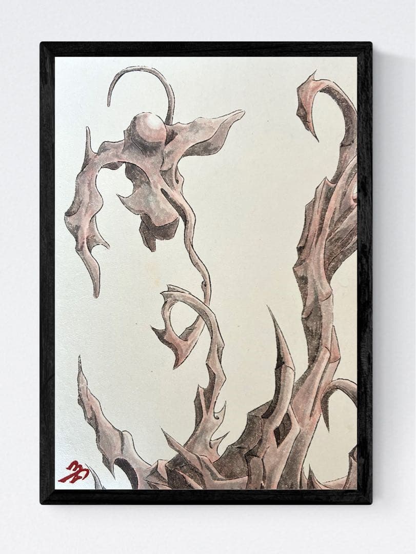 自作 水墨画 『炎神図』原画