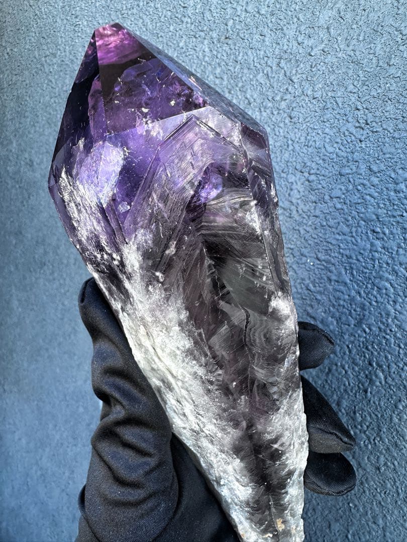 【rieページ】ロマネサイト虹アメジストナチュラルポイントワンドA1103