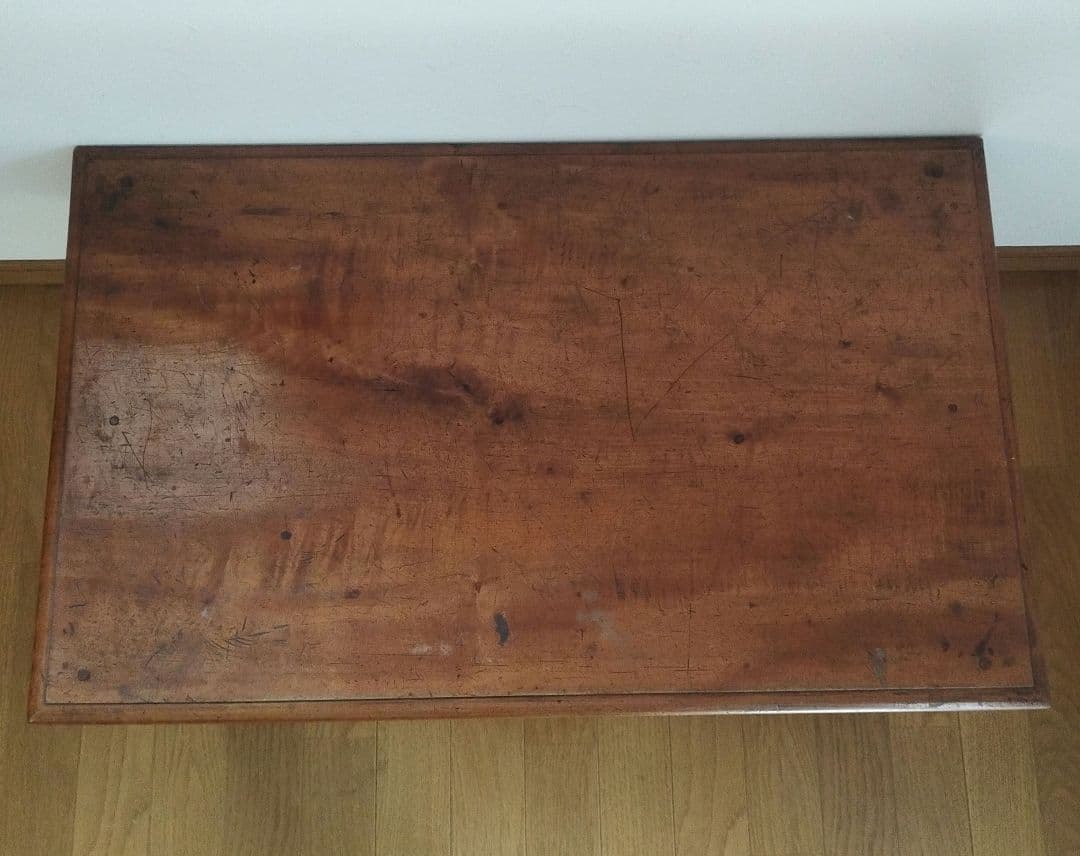 ミニ机 机 文机 デスク 引出し付き 昭和レトロ 文台　和風 木製 ろくろ脚