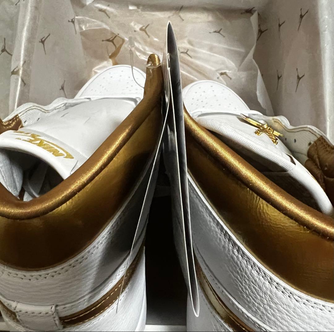 【未使用品】NIKE AIR Jordan 1 Retro HI OG 白/金