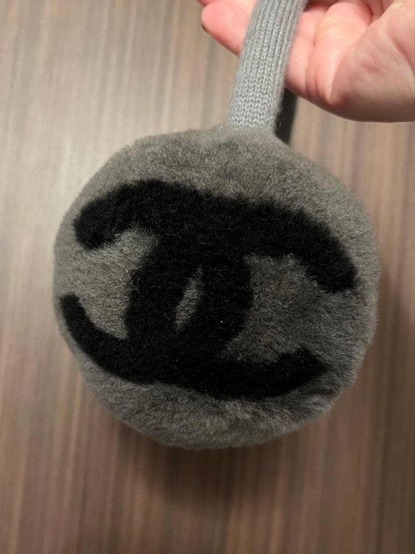 美品CHANELシャネルマーク耳当てイヤーマフ定番レア