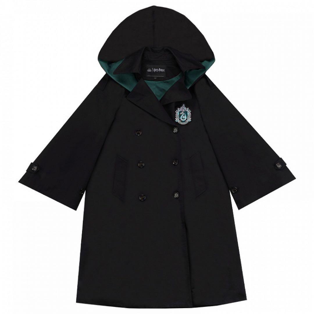 ハリー・ポッターとKYOUKOのコラボ スリザリン フード付きトレンチコート