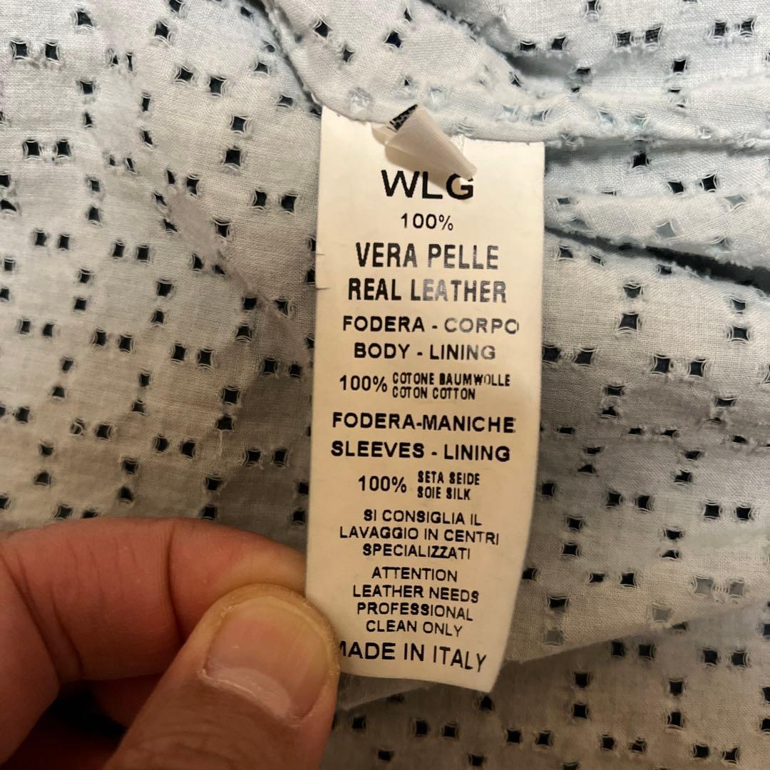 WLG by giorgio brato ブルーレザージャケット