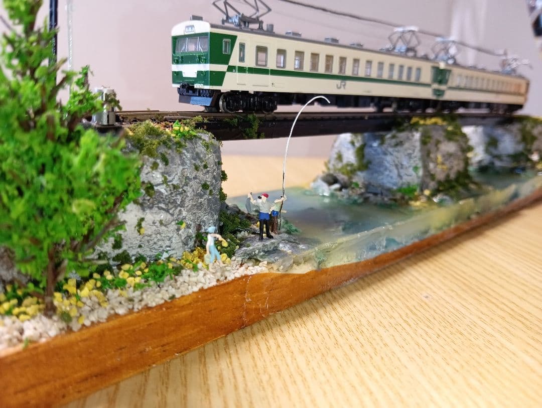Nゲージ 鉄道模型 ジオラマ　車両付き（その6)