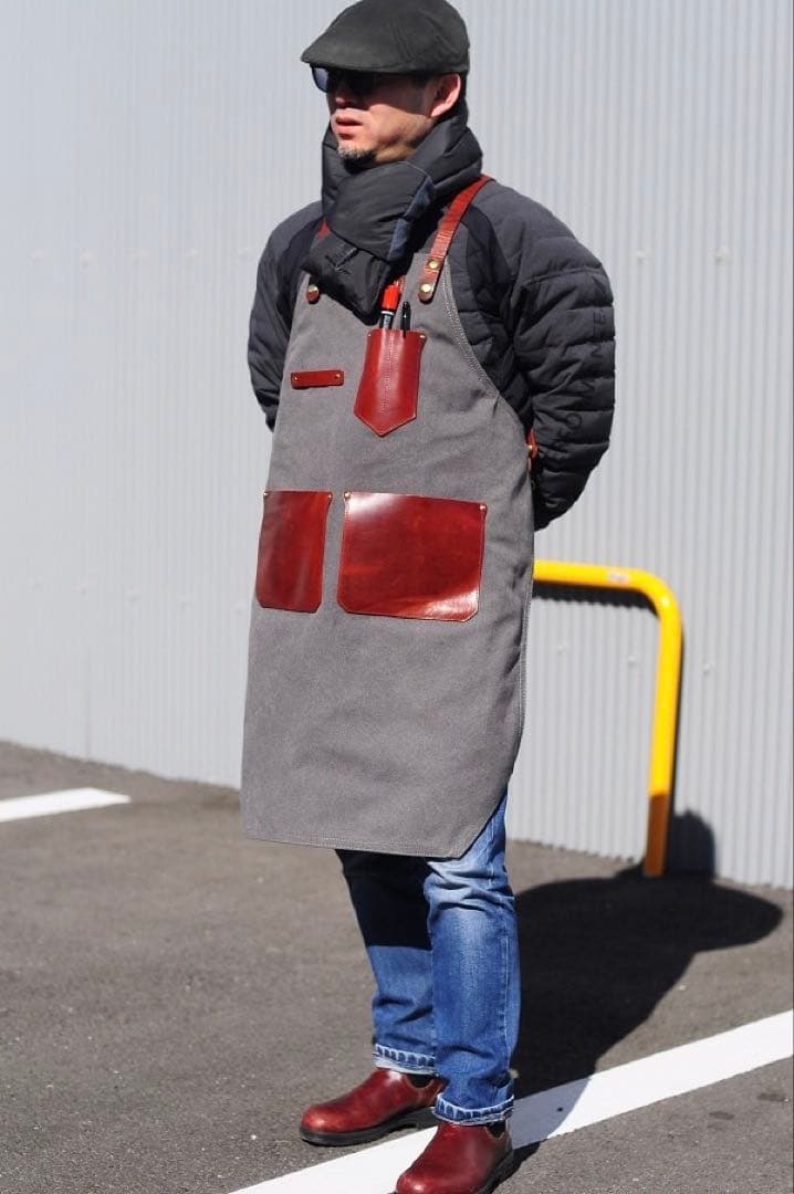 キャンバスレザーエプロン フリーサイズ