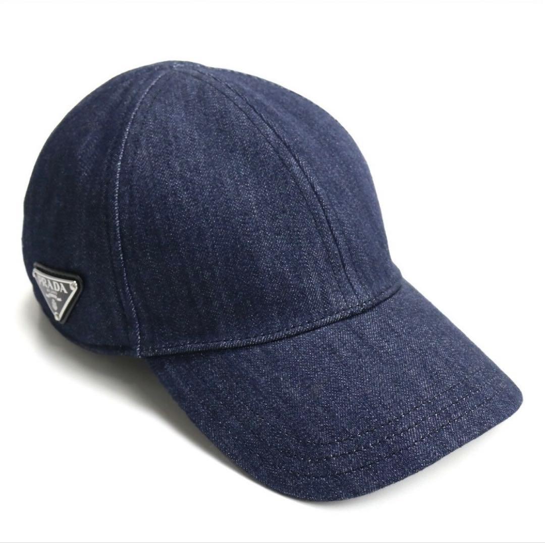 美品PRADA デニムキャップユニセックス