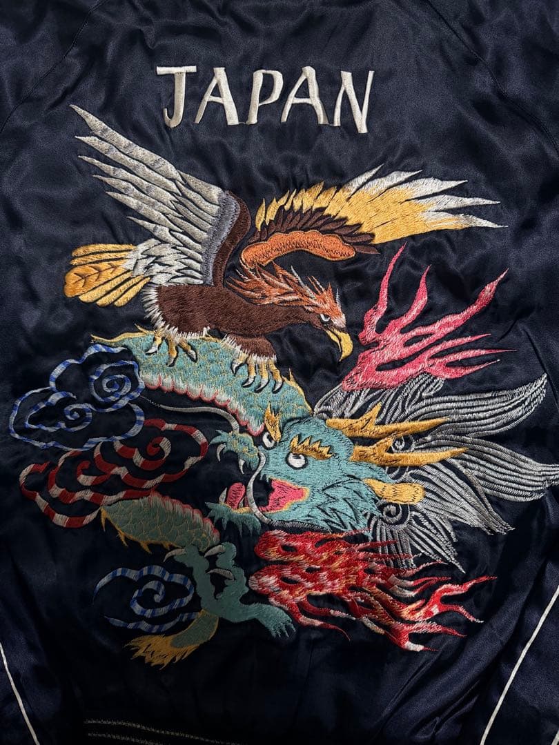美品 ２面用 テーラー東洋 龍 日本限定 スカジャン vintage サテン