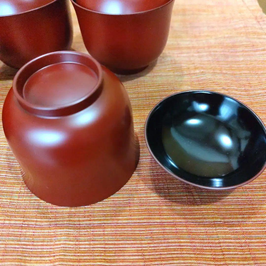 山中塗吸い物お椀　5客　桂寛