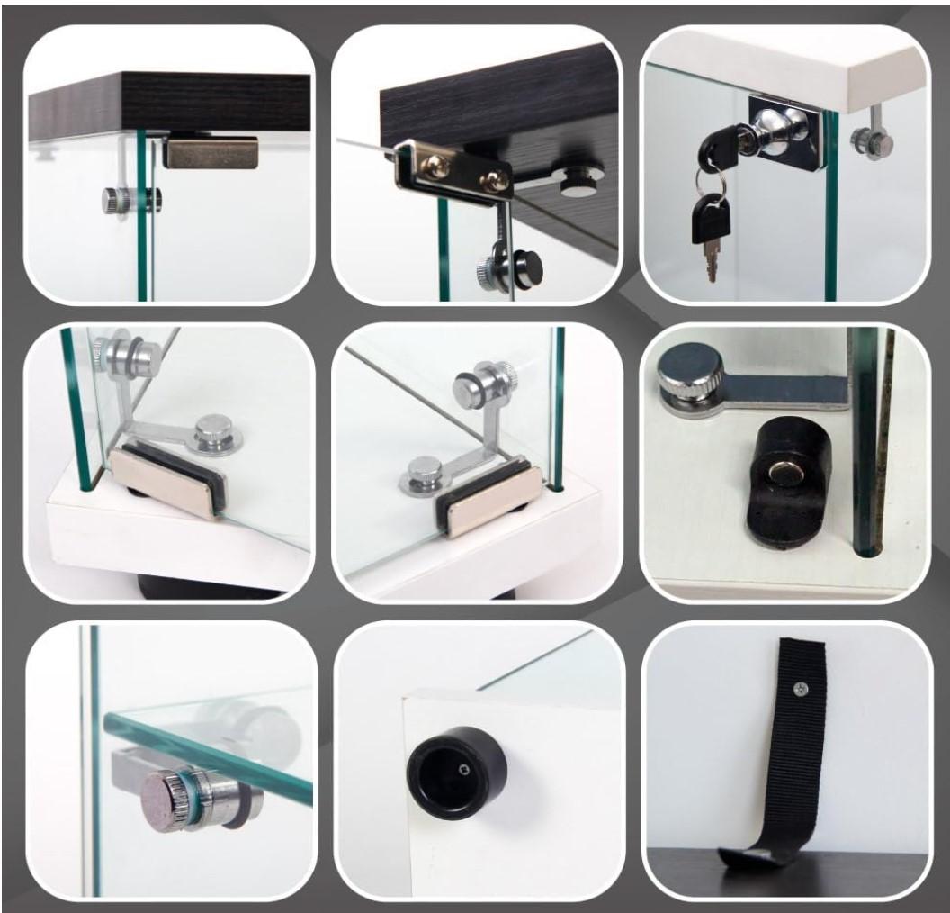 【新品】4段ワイド白｜ガラスコレクションケース｜大人のフィギュア棚