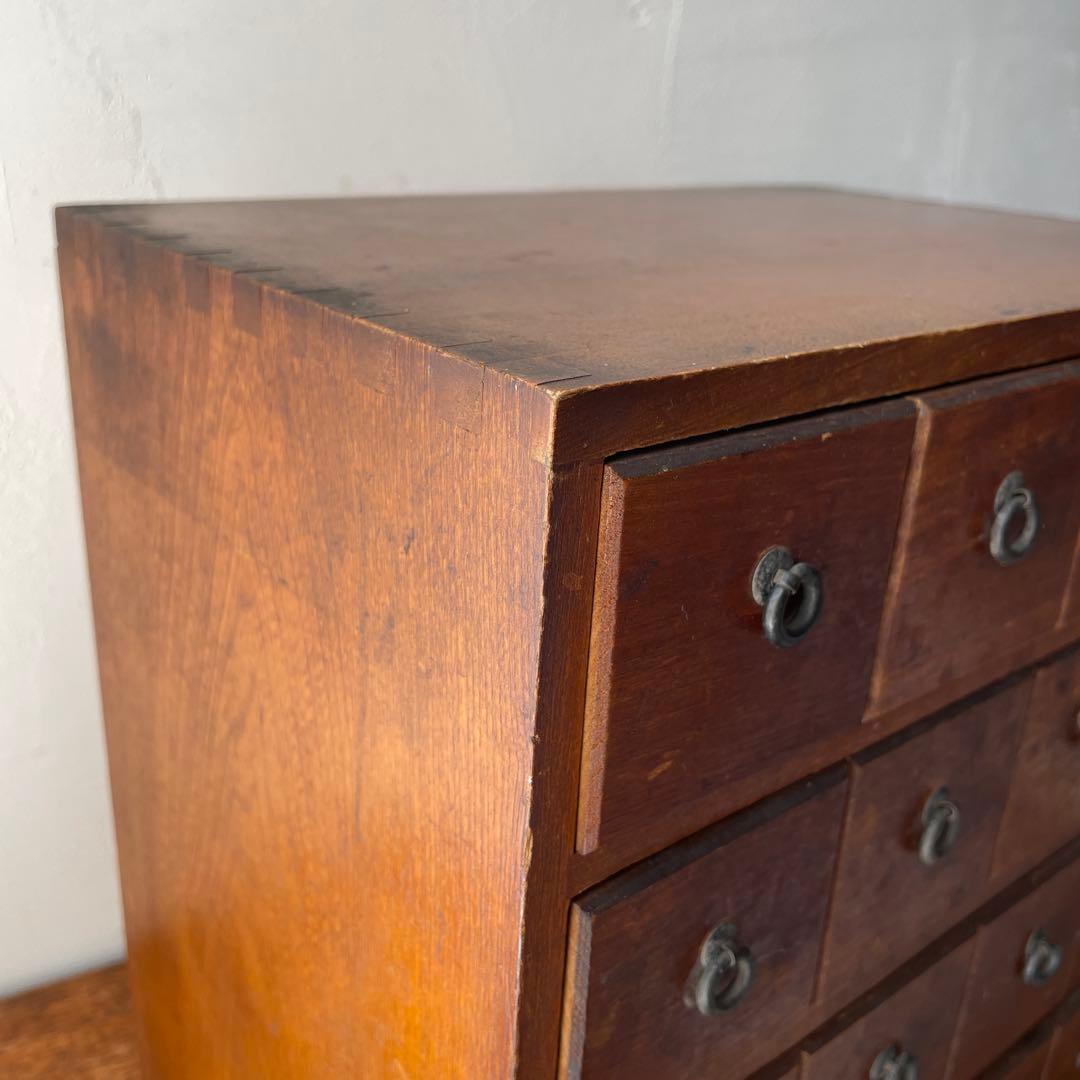 木製　引き出し　薬棚　薬箪笥　アンティーク風　レトロ