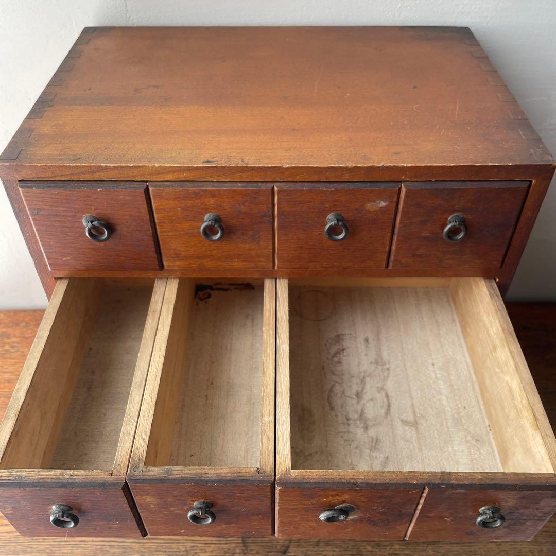 木製　引き出し　薬棚　薬箪笥　アンティーク風　レトロ