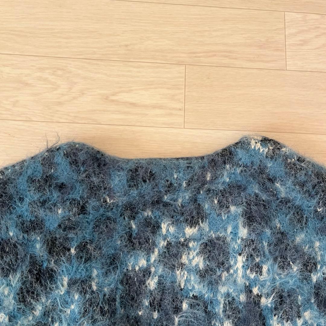 新品 SEVESKIG 24AW Fading レオパード ニット カーディガン