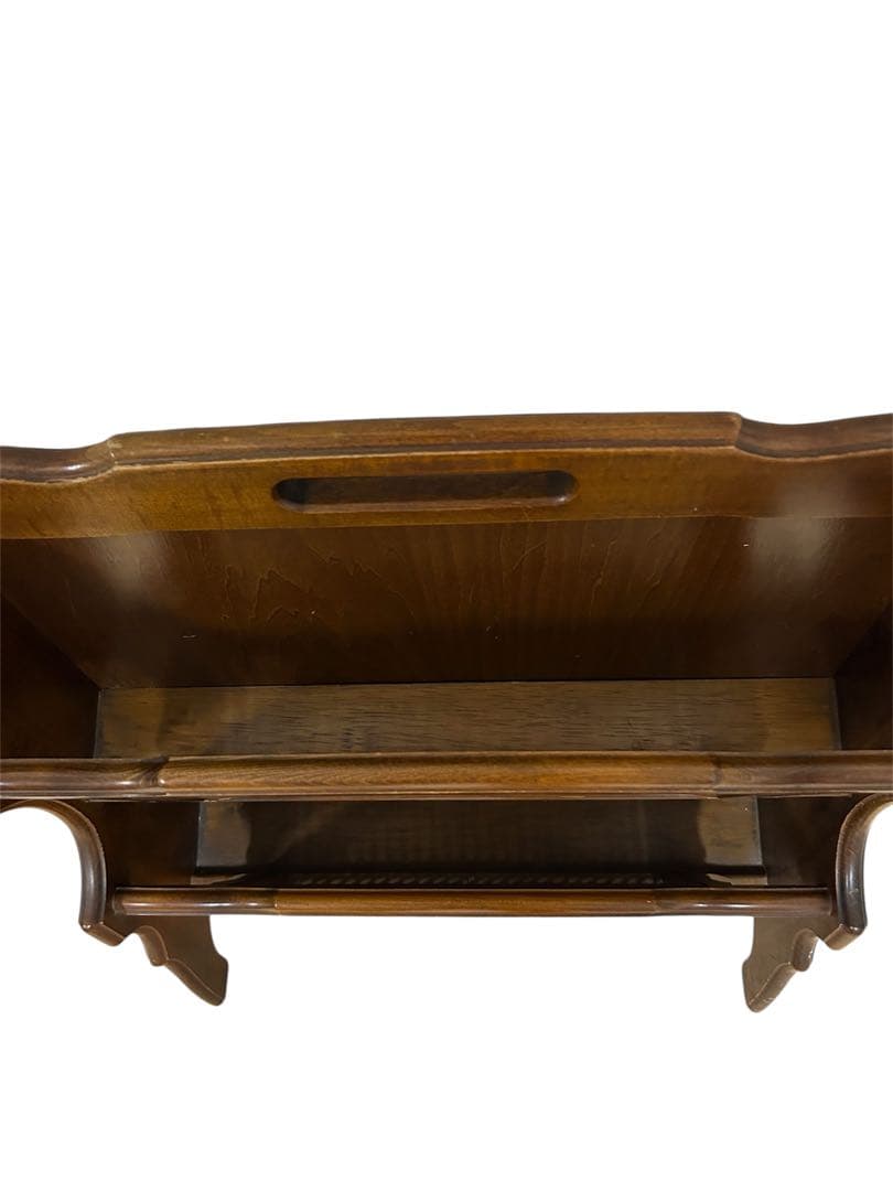 良品　カリモク マガジンラック 昭和レトロ