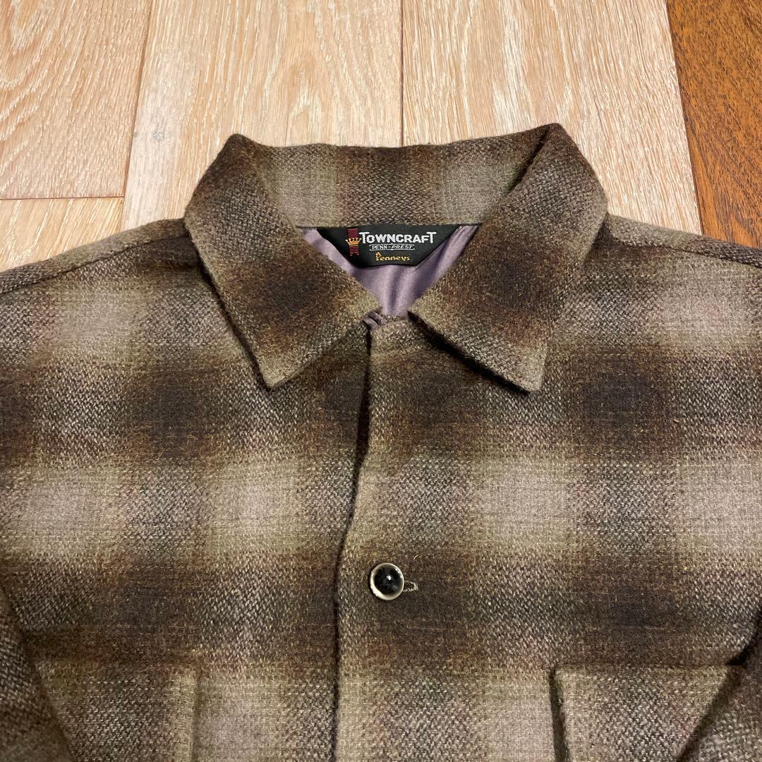 さ*ず様 TOWNCRAFT /WOOL CHECK LOOP COLLAR S