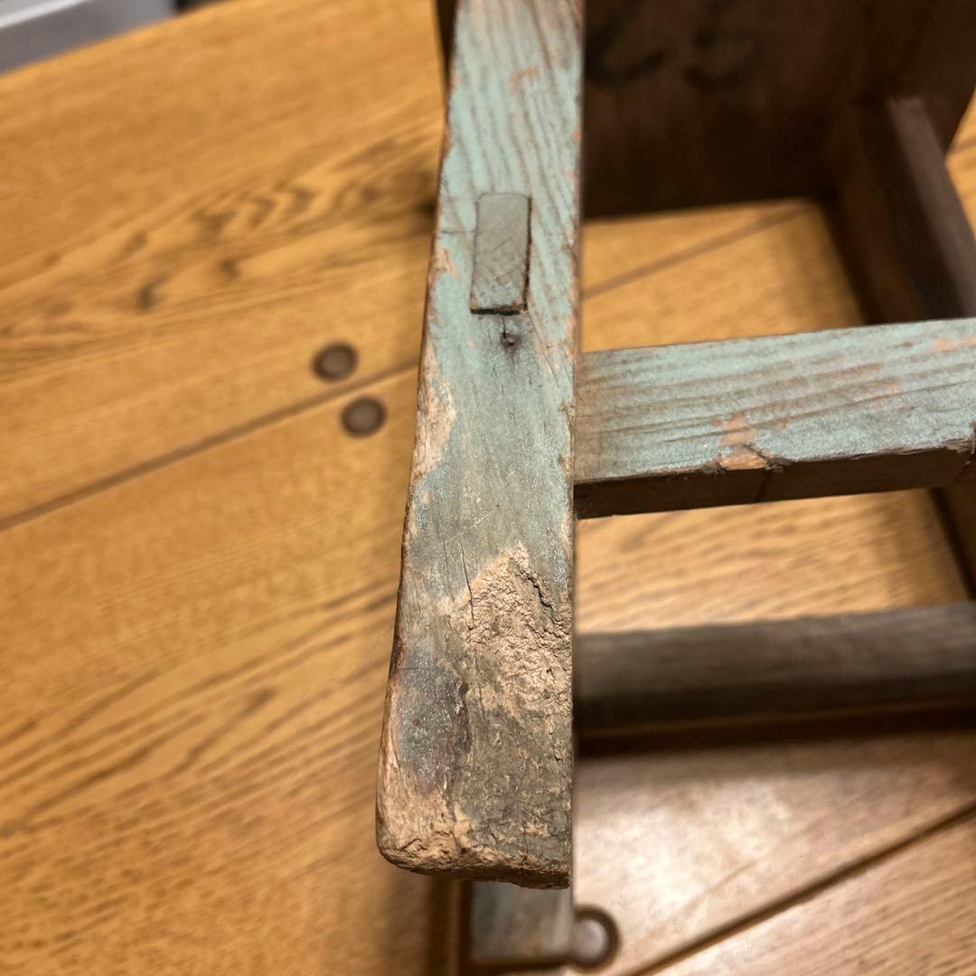 昭和レトロ　木製椅子　アンティーク　植物台 オブジェ　スツール　チェア