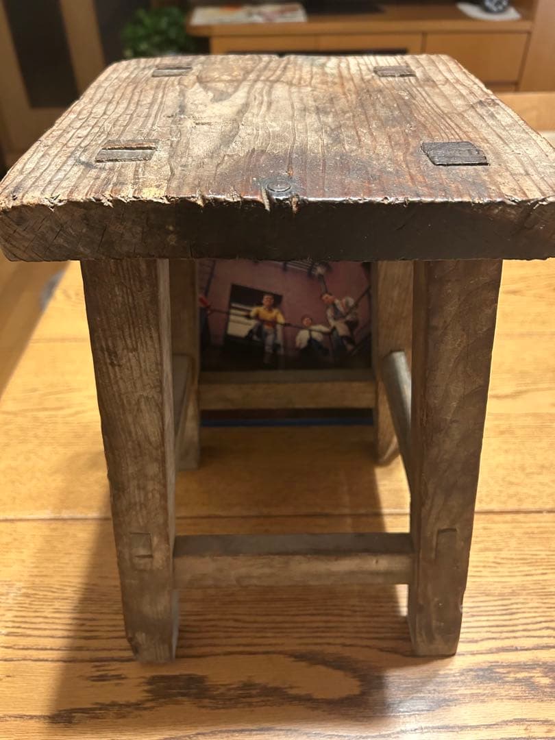 昭和レトロ　木製椅子　アンティーク　植物台 オブジェ　スツール　チェア