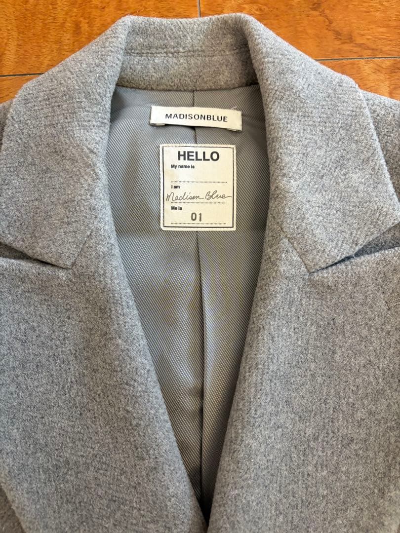 MADISONBLUE グレー ダブルブレストコート