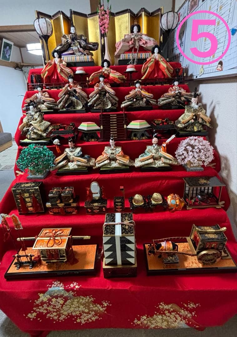 ⑤ 伝統的な雛人形 7段飾り　秀月❣️説明をお読みください❣️