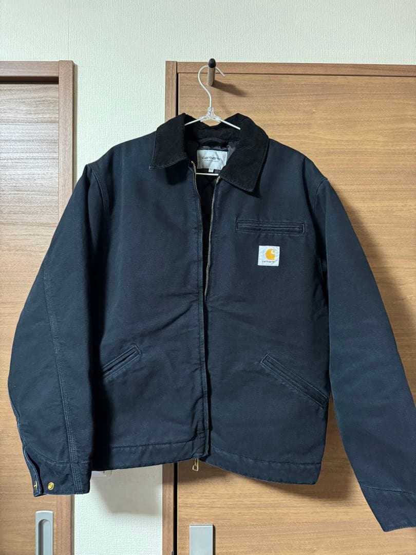 ワ*ー様 美品　カーハートWIP OGデトロイトジャケット ブラックストーンウォ