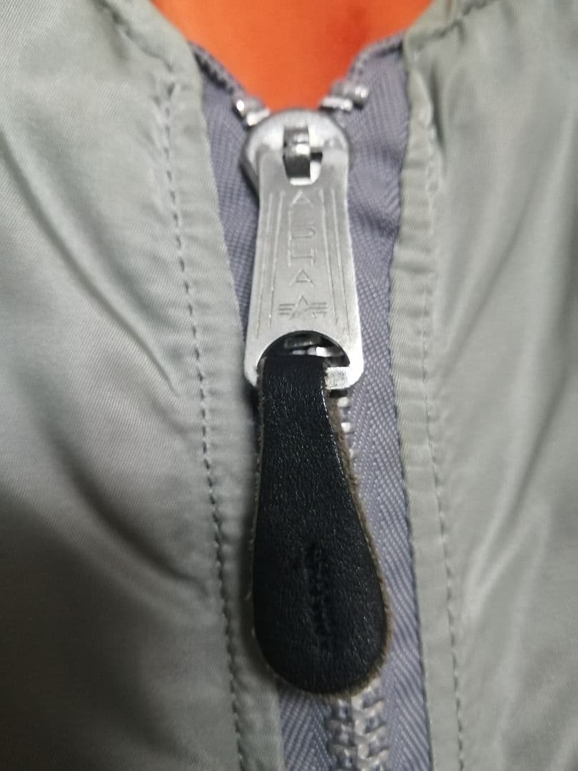 ALPHA MA-1 シルバー　MADE IN USA製　美品