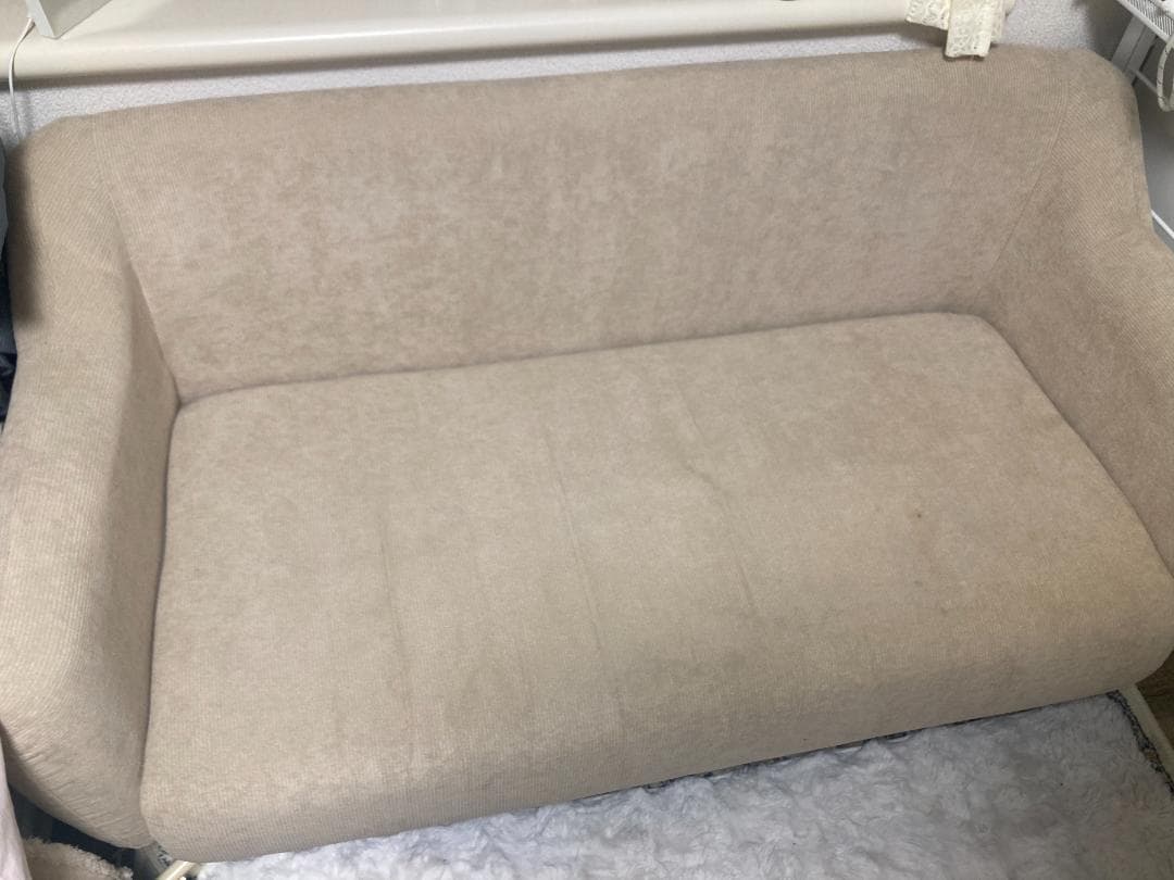 LOWYA ロウヤ 二人掛けソファ ベージュ コーデュロイ