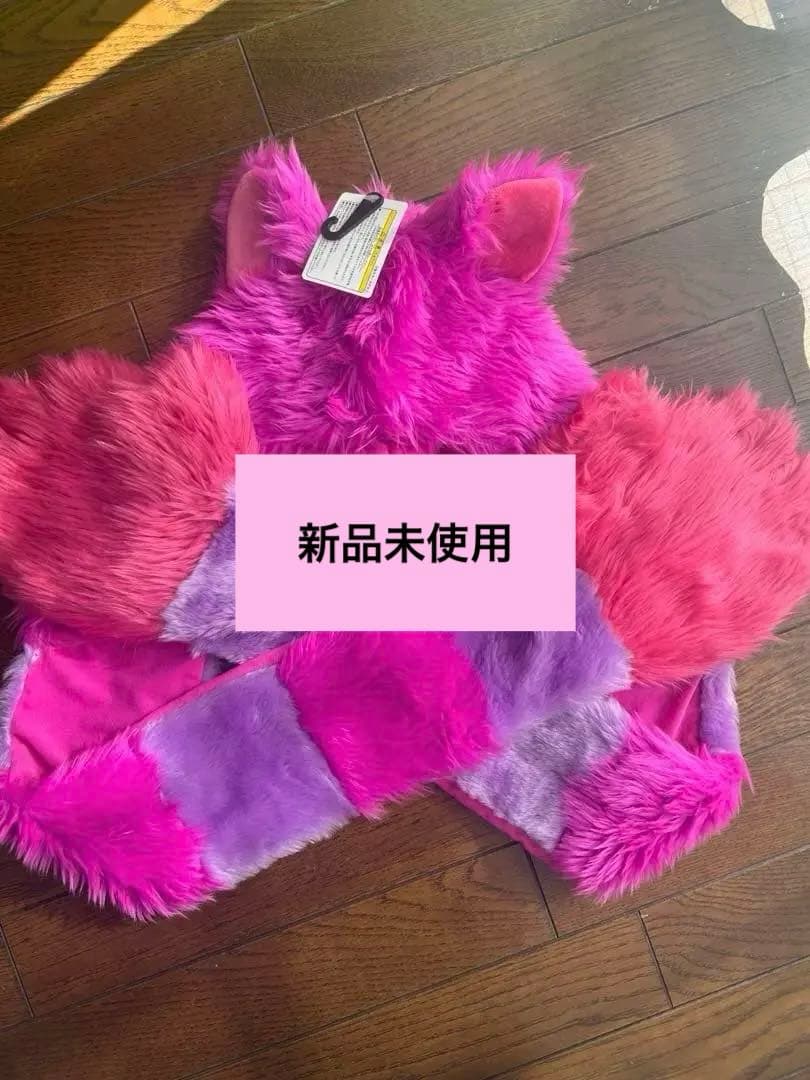 ディズニー　チェシャ猫　マフラー　ファンキャップ