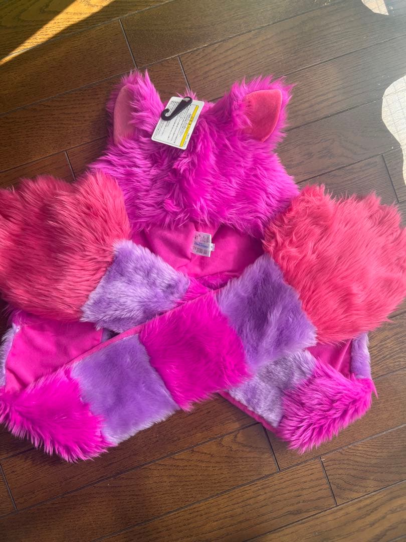 ディズニー　チェシャ猫　マフラー　ファンキャップ