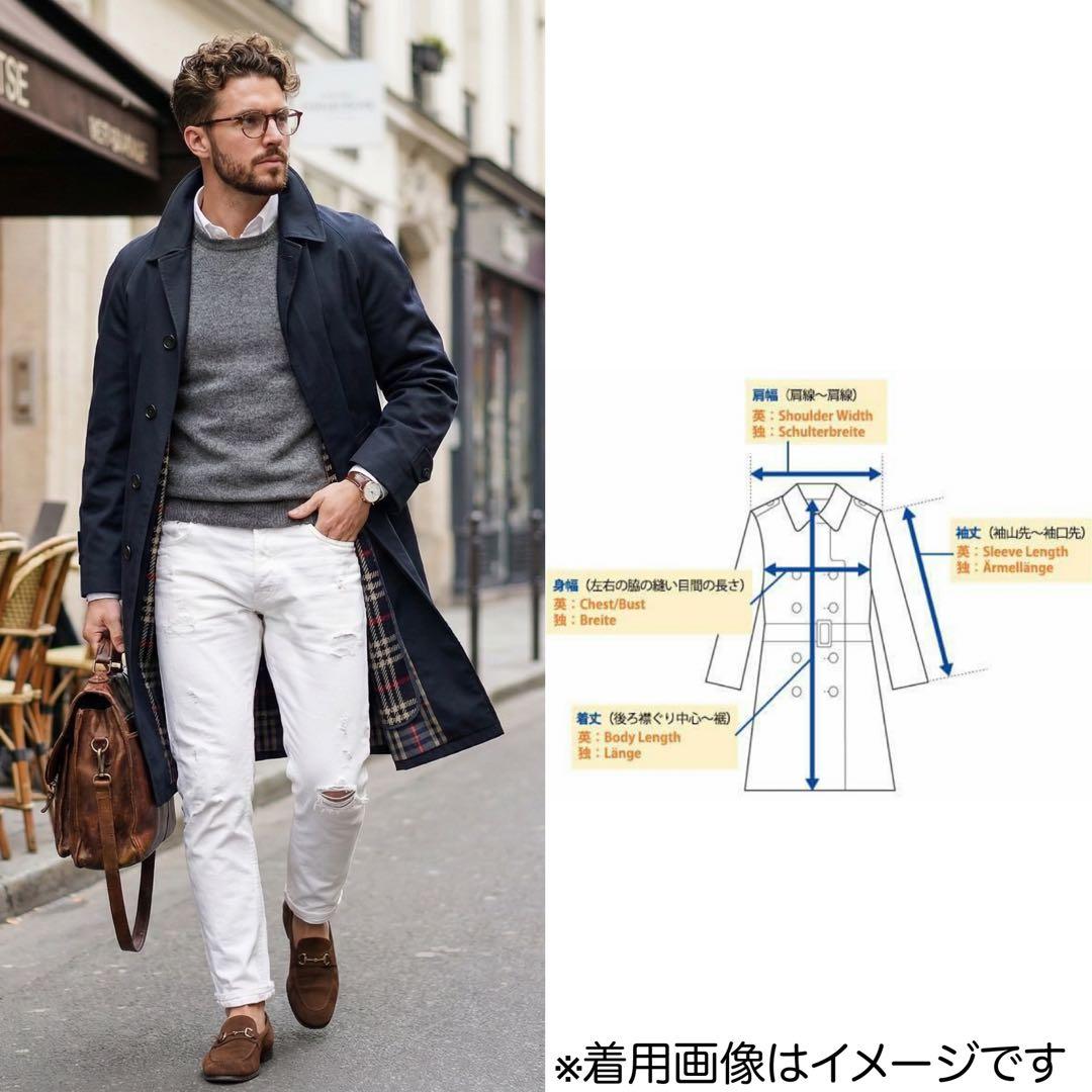 BURBERRY★ステンカラーコート★ノバチェック ライナー★ネイビー★80s