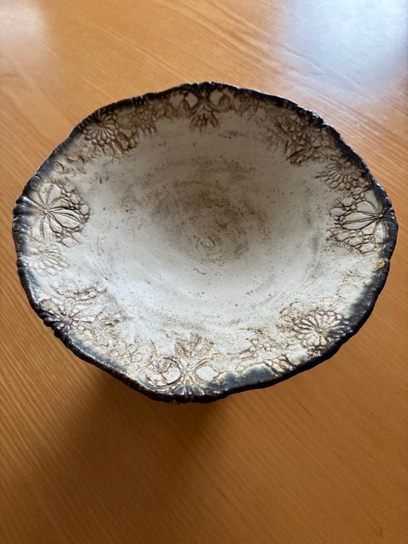 本田あつみさん陶器 コンポート 高台皿