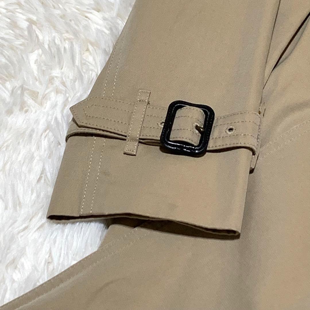 美品　バーバリーロンドン　トレンチ　プリーツ　フォックス　ハニーベージュ　L