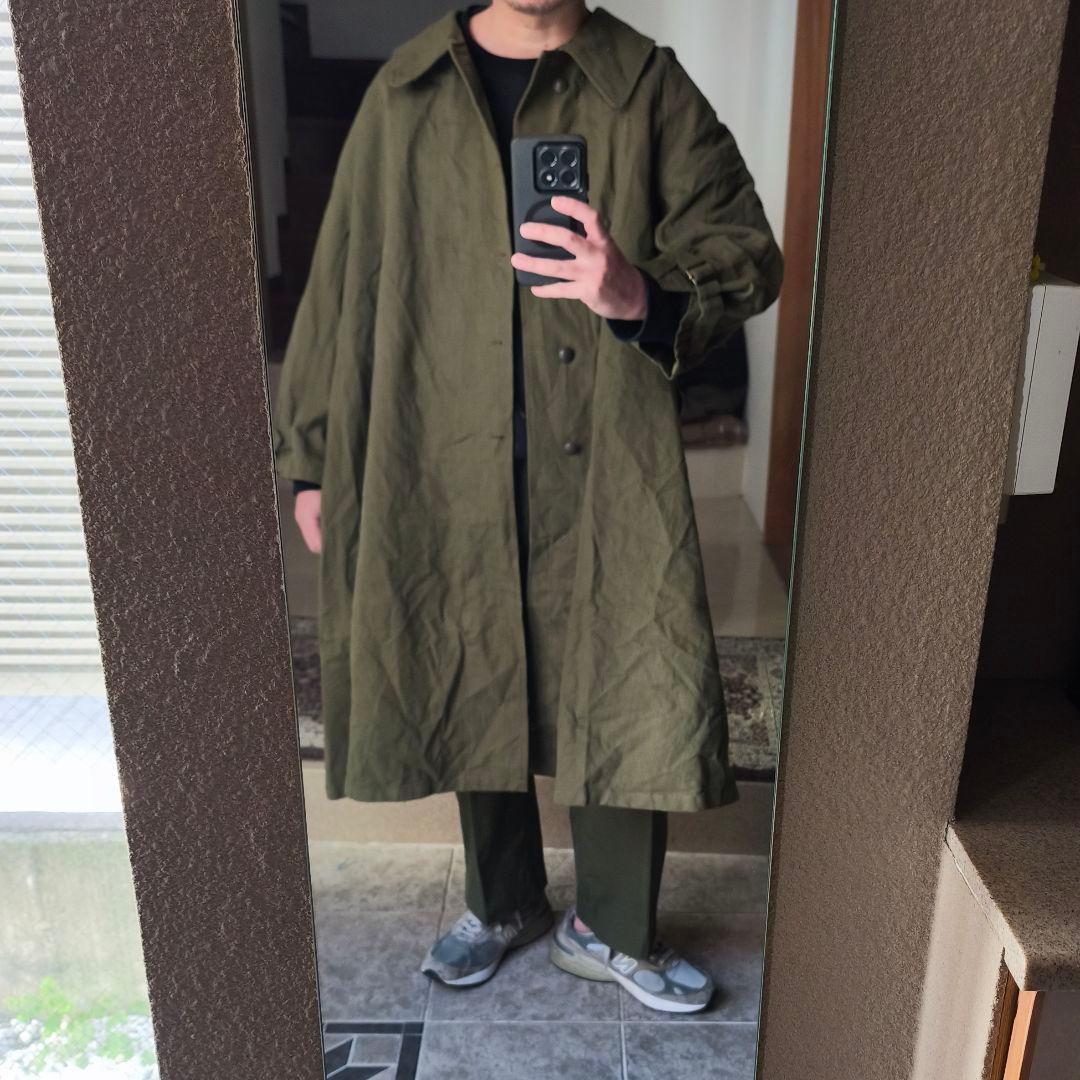 40s 50s 極上シルエット フランス軍 M-35 モーターサイクルコート