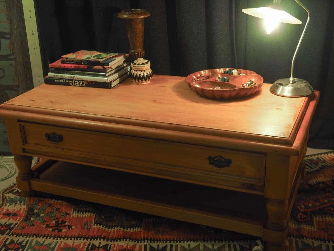 【値引中】レトロドロワーセンターテーブル