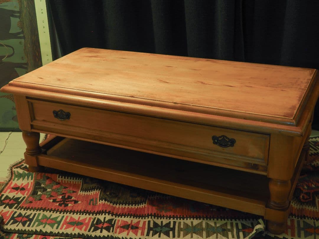 【値引中】レトロドロワーセンターテーブル