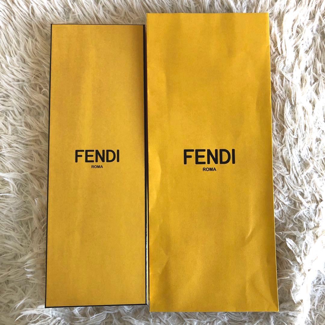 【新品未使用】フェンディ　ナローネクタイ　ズッカ柄　シルク100%