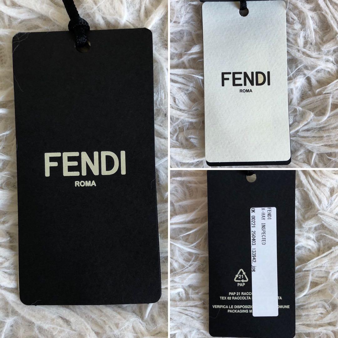 【新品未使用】フェンディ　ナローネクタイ　ズッカ柄　シルク100%