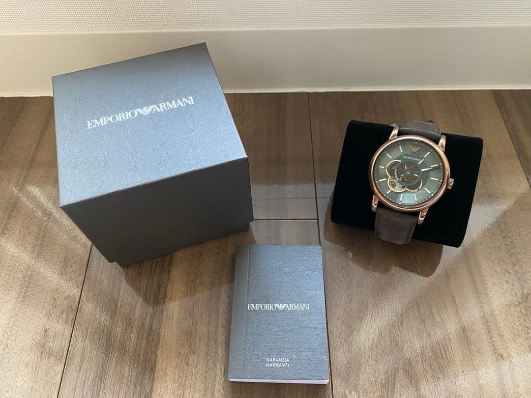 EMPORIO ARMANI 自動巻き腕時計 グリーン