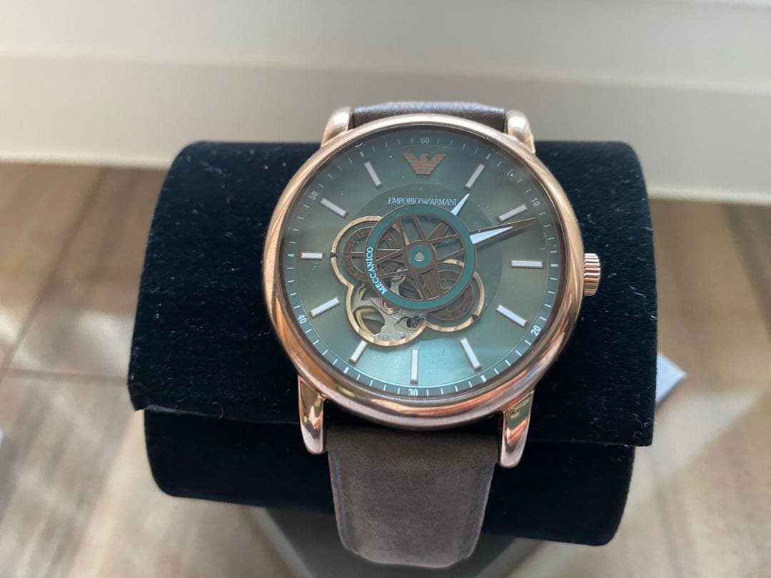 EMPORIO ARMANI 自動巻き腕時計 グリーン