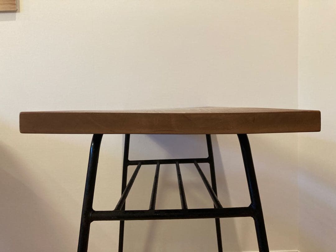 アイアン×無垢木製天板テーブル 作業台 デスク インダストリアルデザイン 工業系